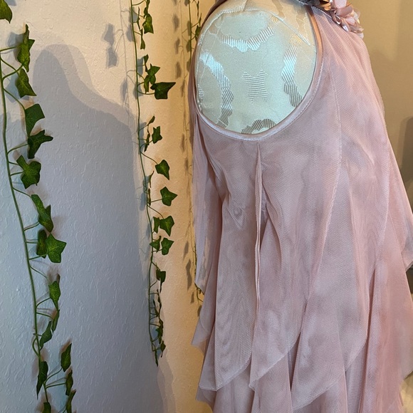 Champagne Ruffled Dress - Picture 4 of 5